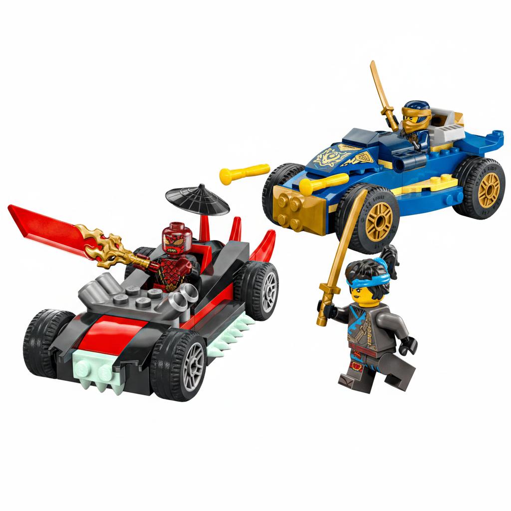 Lego Ninjago Rogue vs Drix Race Cars