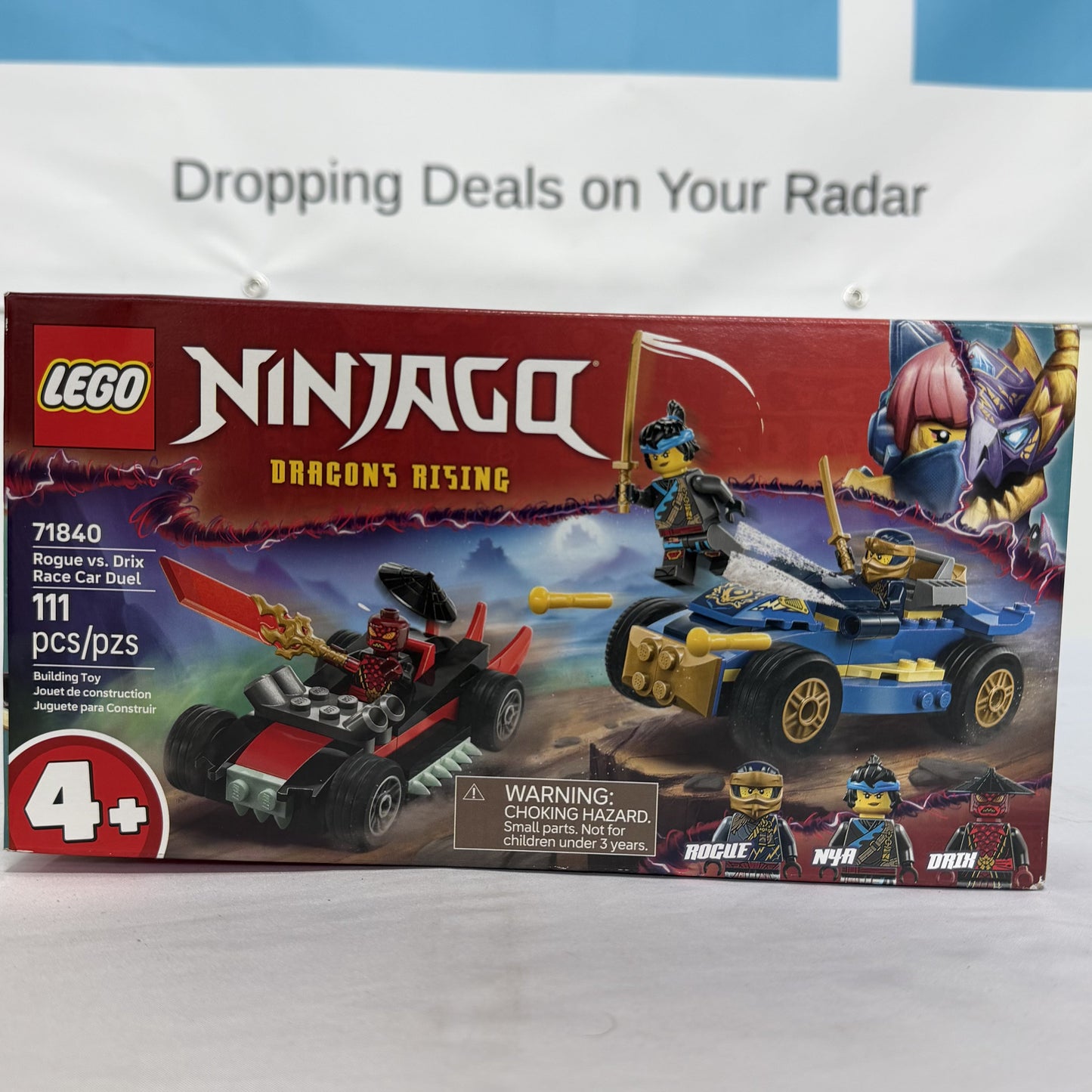 Lego Ninjago Rogue vs Drix Race Cars Box Front