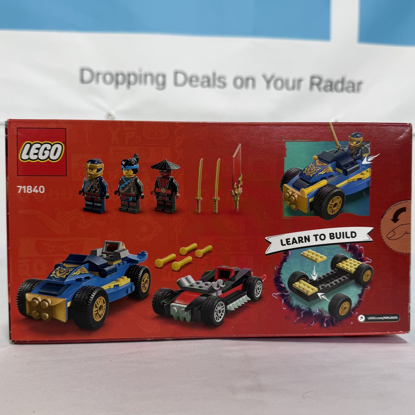 Lego Ninjago Rogue vs Drix Race Cars Box Back