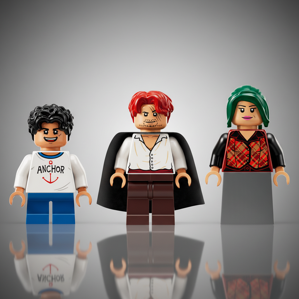 Lego One Piece Windmill Village Hut Figures