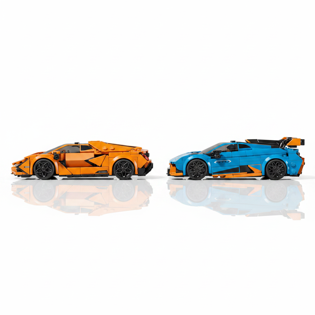 Lego Speed Champions Lamborghini and Huracan STO Side View