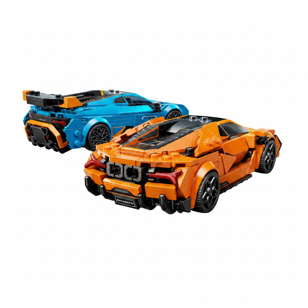 Lego Speed Champions Lamborghini and Huracan STO Back View