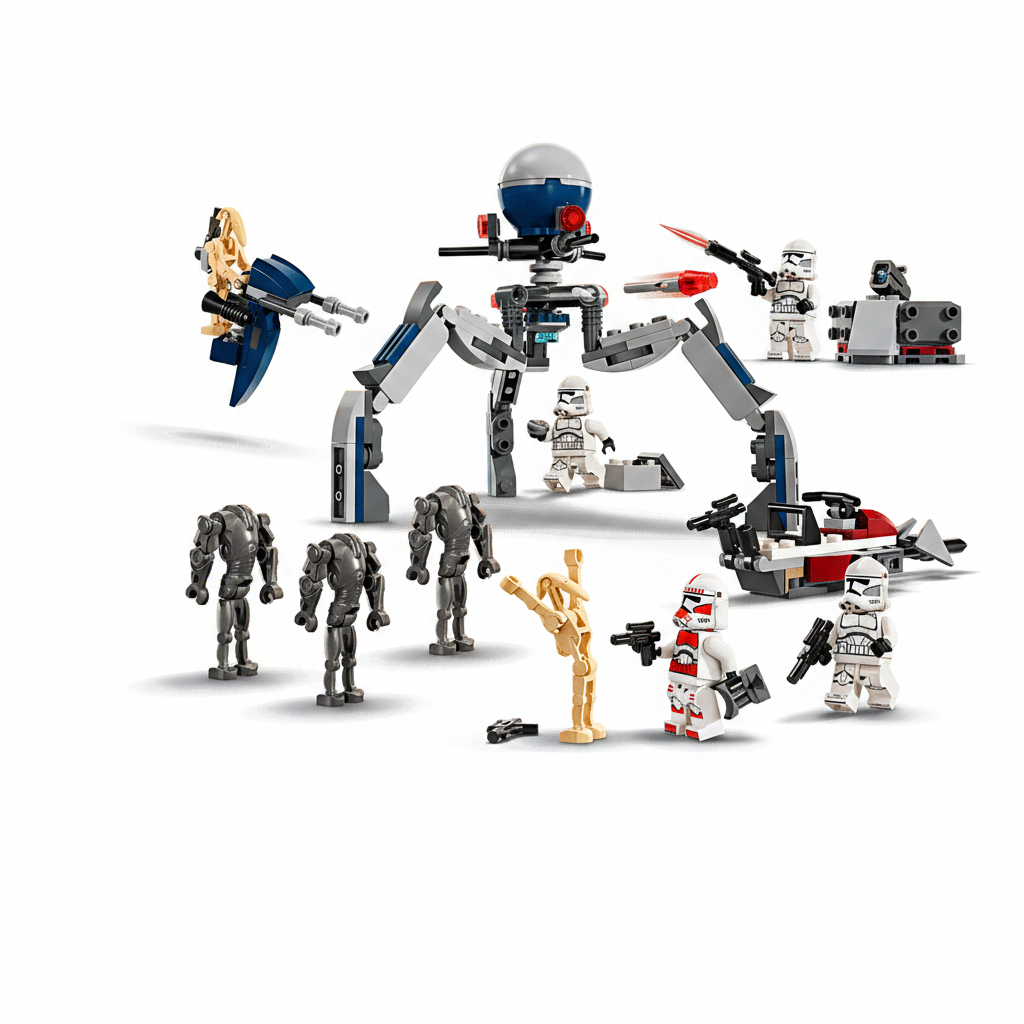Lego Star Wars Clone Trooper Battle Droid Pack Action