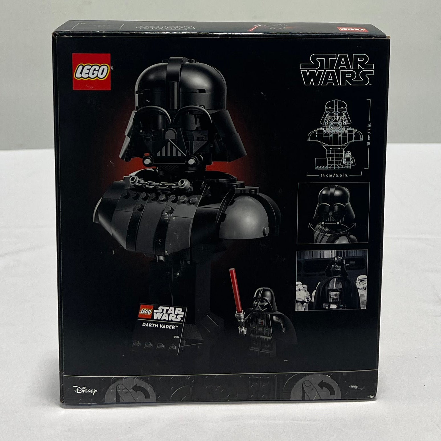 Lego Star Wars Darth Vader Bust Box Back