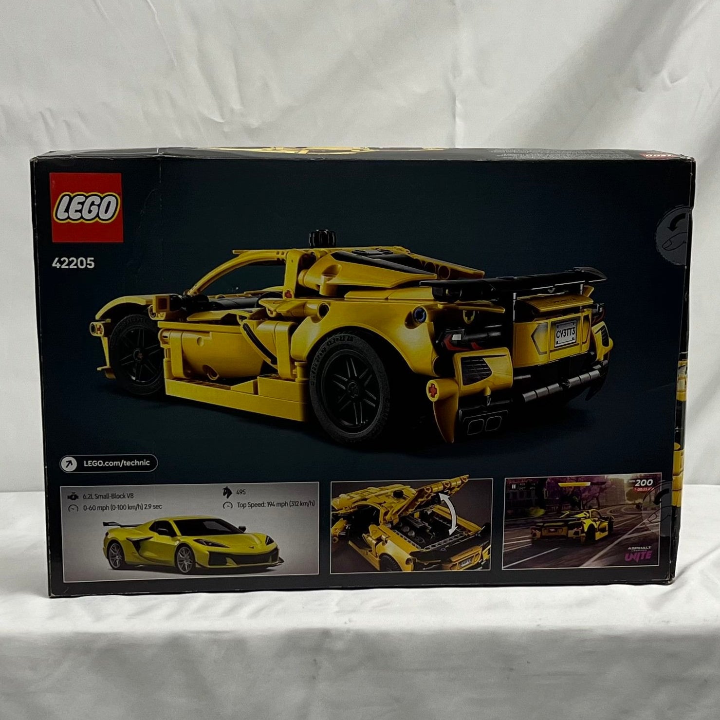 Lego Technic Corvette Stingray Box Back