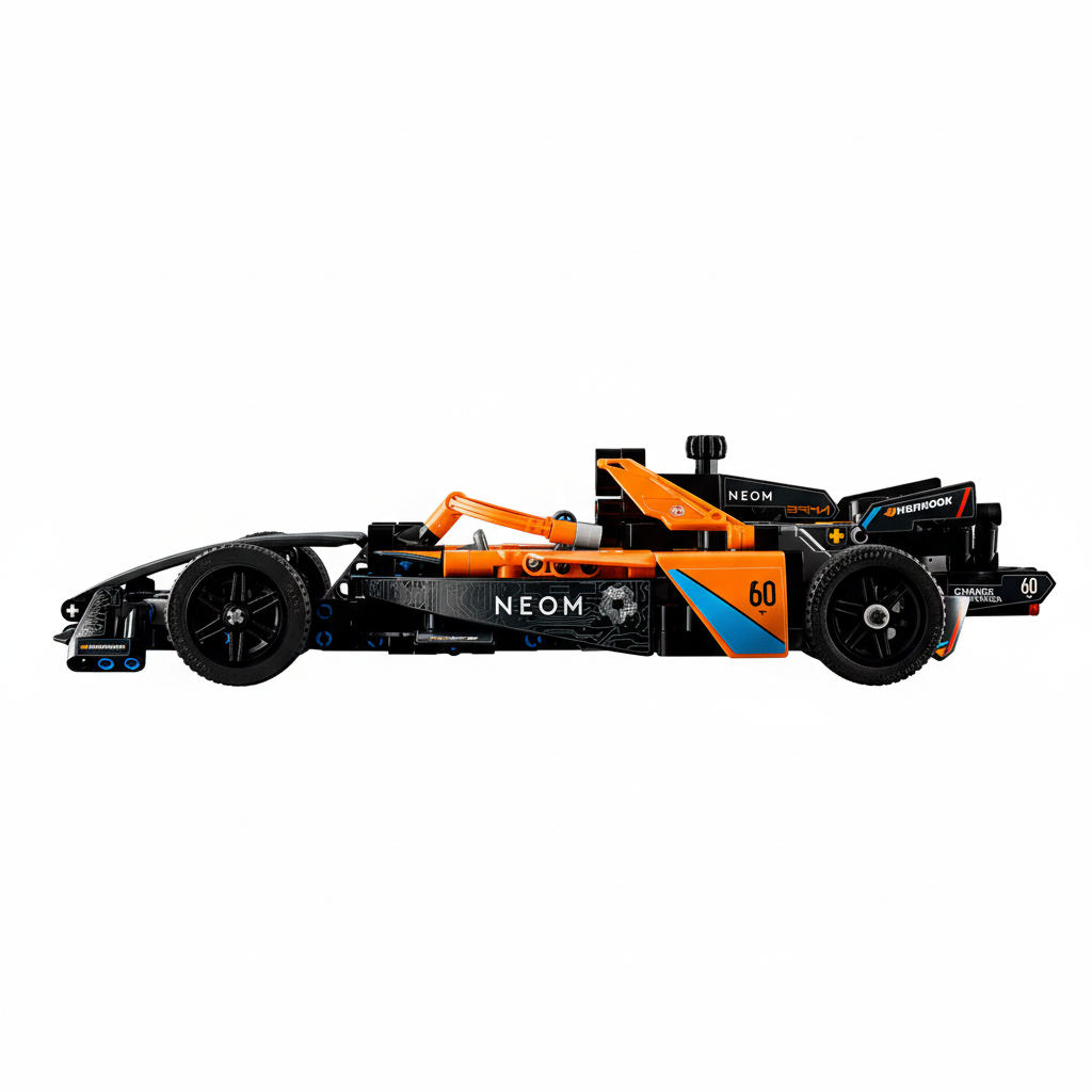 Lego Technic NEOM McLaren Formula E Team Side View