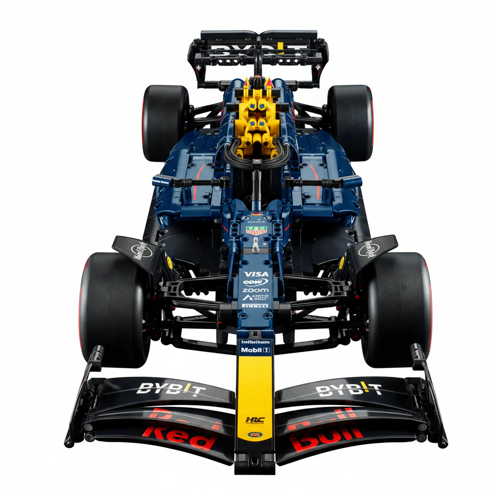 Lego Technic Oracle Red Bull Racecar Front View