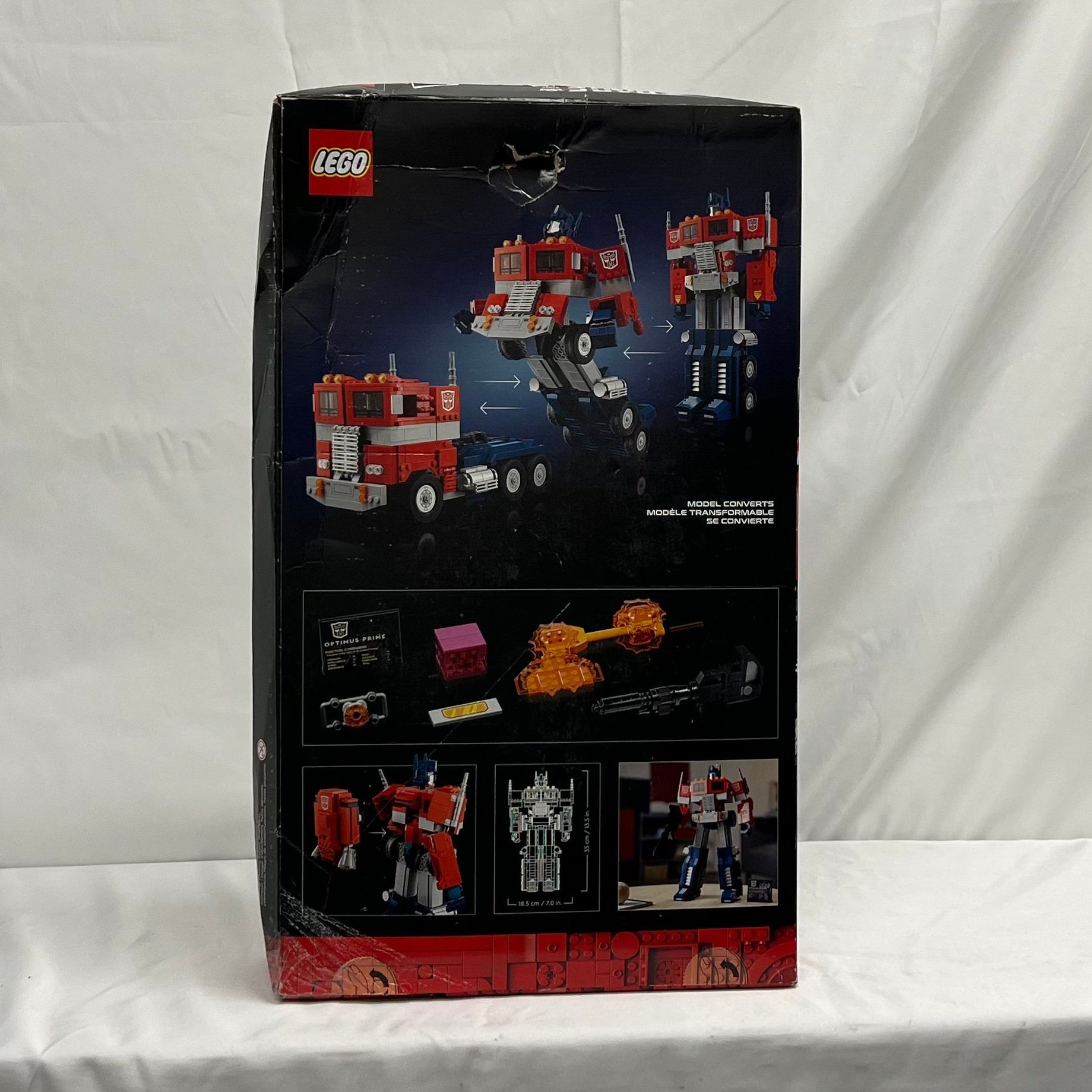 Lego Transformers Optimus Prime Box Back