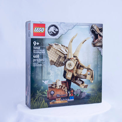 Lego Jurassic Park Triceratops Skull Box Back