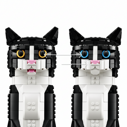 Lego Tuxedo Cat Eye Colors