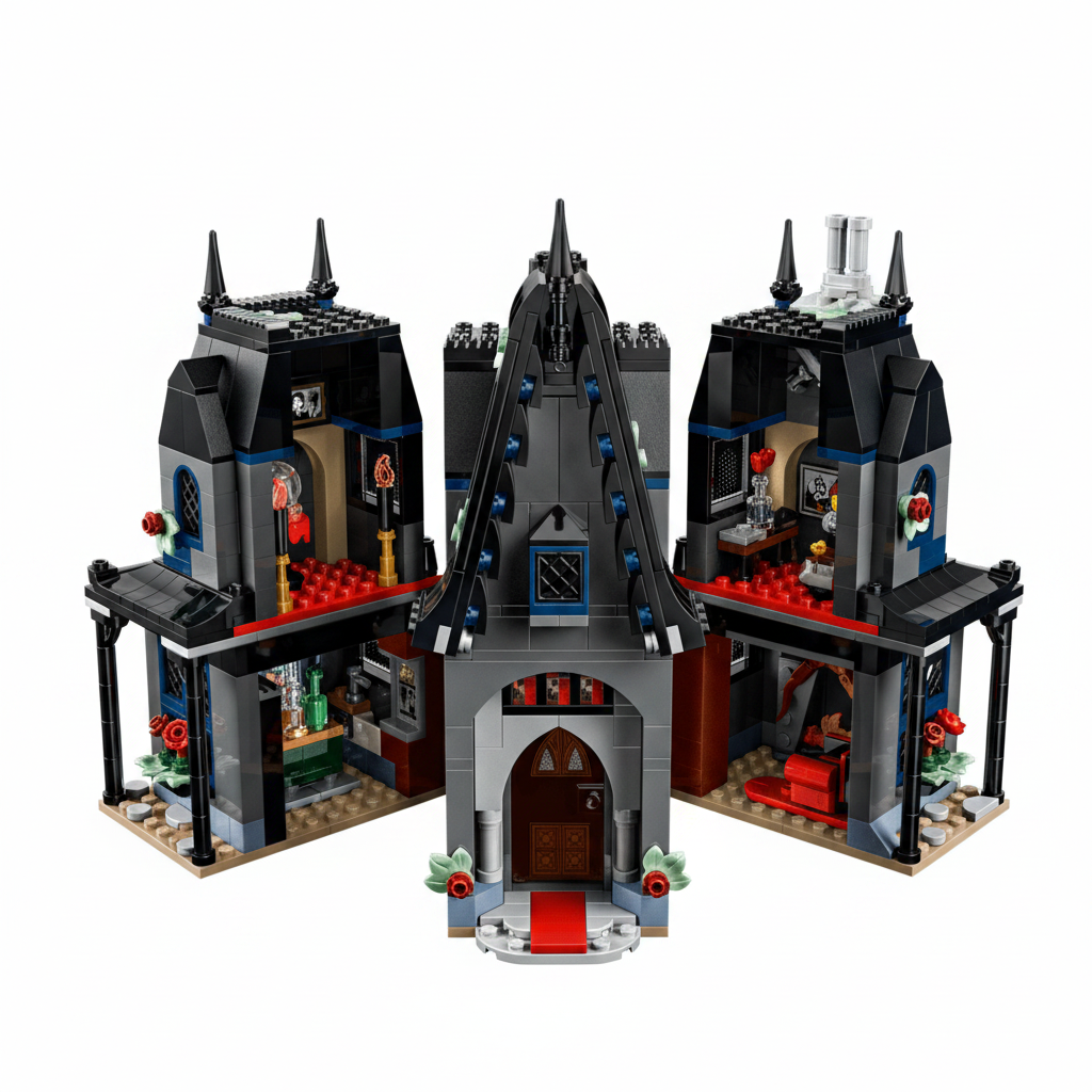 Lego Wednesday Morticia's Cottage Open