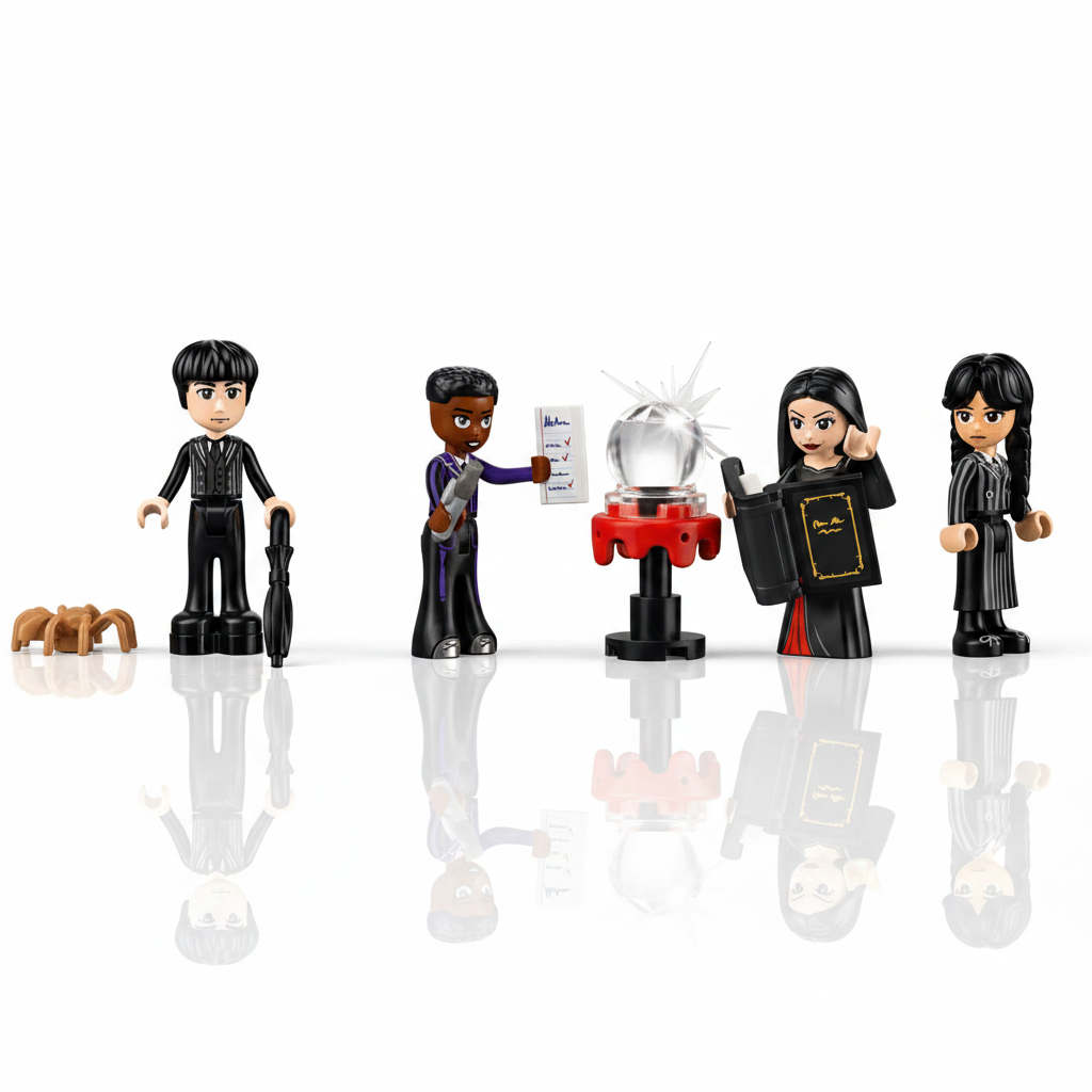 Lego Wednesday Morticia's Cottage Figures