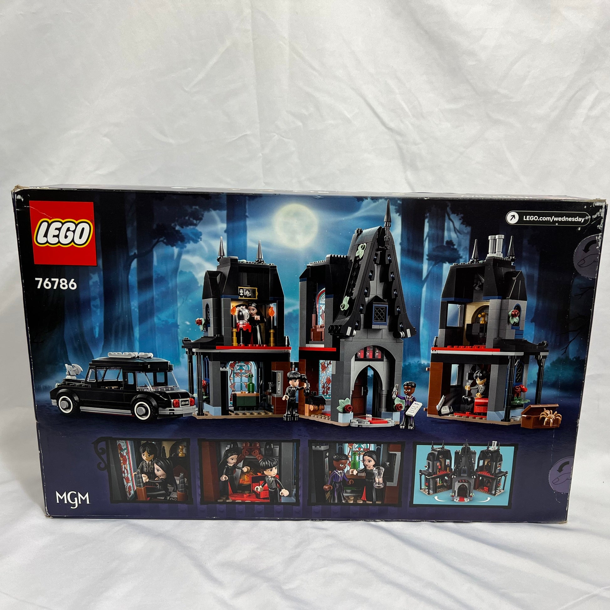 Lego Wednesday Morticia's Cottage Box Back