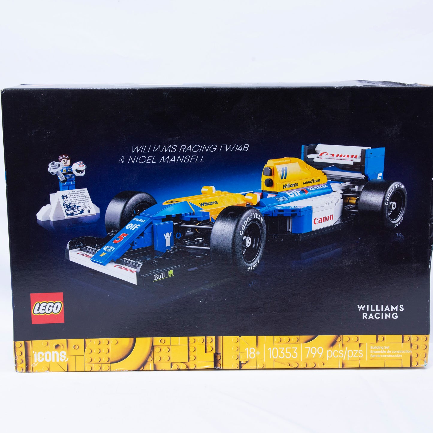 Lego Williams Racing FW14B & Nigel Mansell Box Front