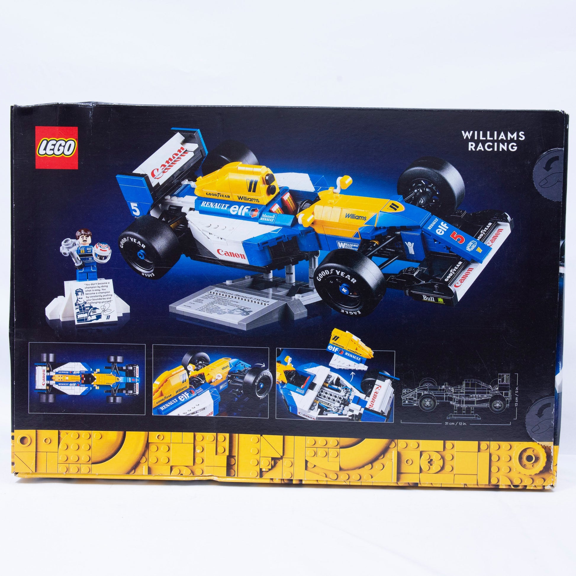 Lego Williams Racing FW14B & Nigel Mansell Box Back