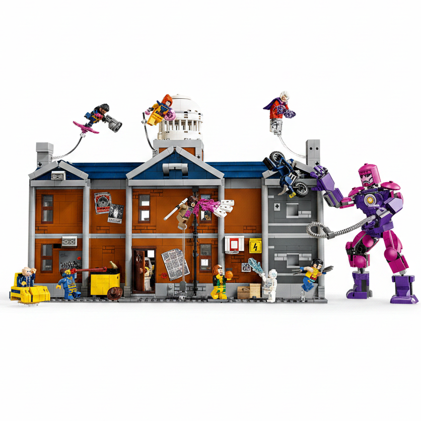 Lego X-Men X Mansion Set Action