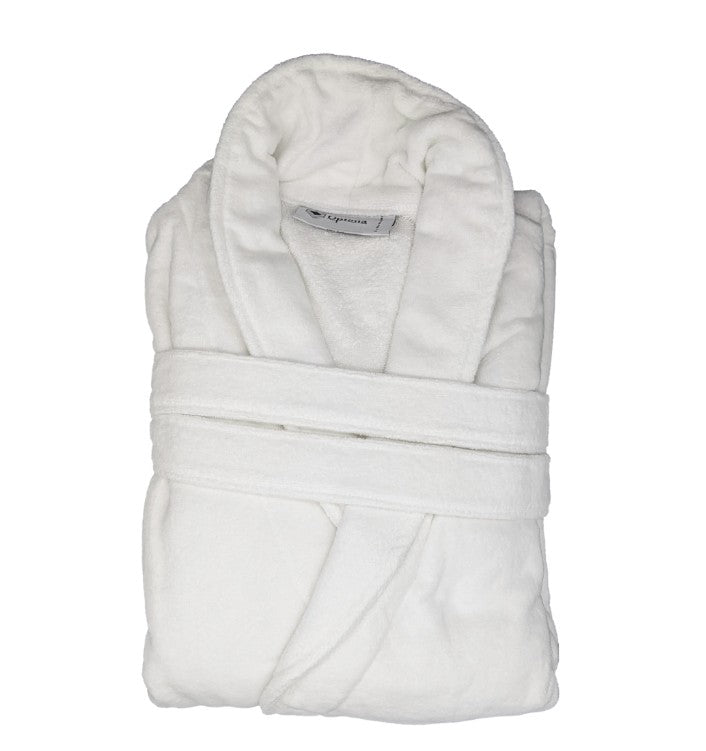 Optima Shawl Collar 100% Cotton Robe Folded