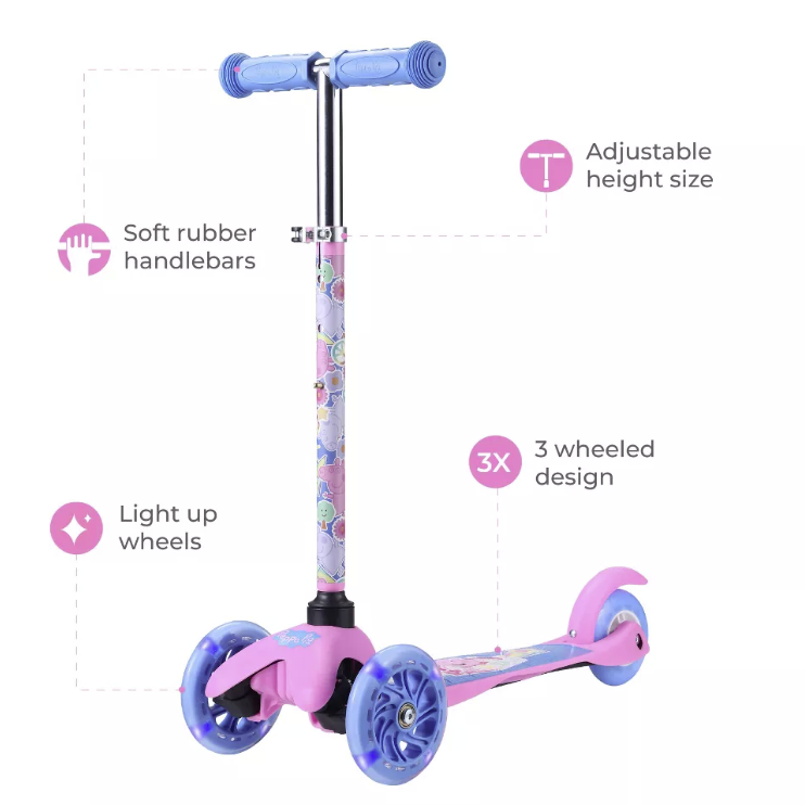 Peppa Pig Tilt N Turn 3-Wheel Scooter Details