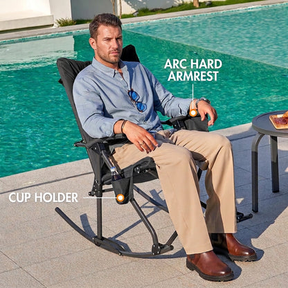 Portal Folding Rocking Camping Chair Poolside