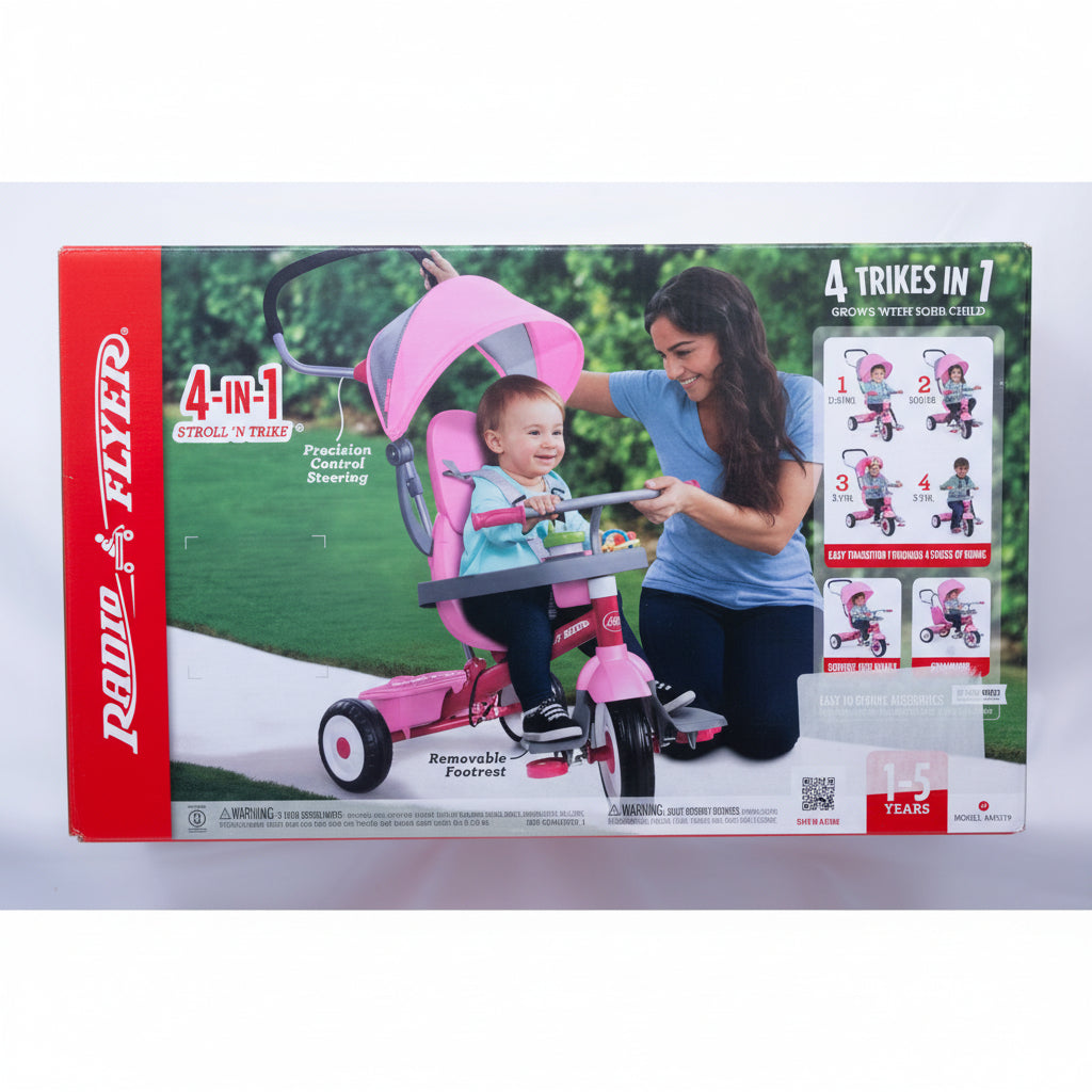 Radio Flyer 4-1 Stroller Trike Box front