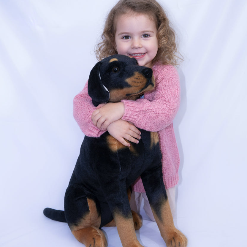 Robbie The Rottweiler Animal Plush Girl