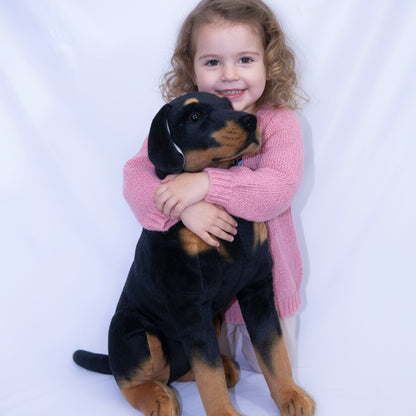 Robbie The Rottweiler Animal Plush Girl