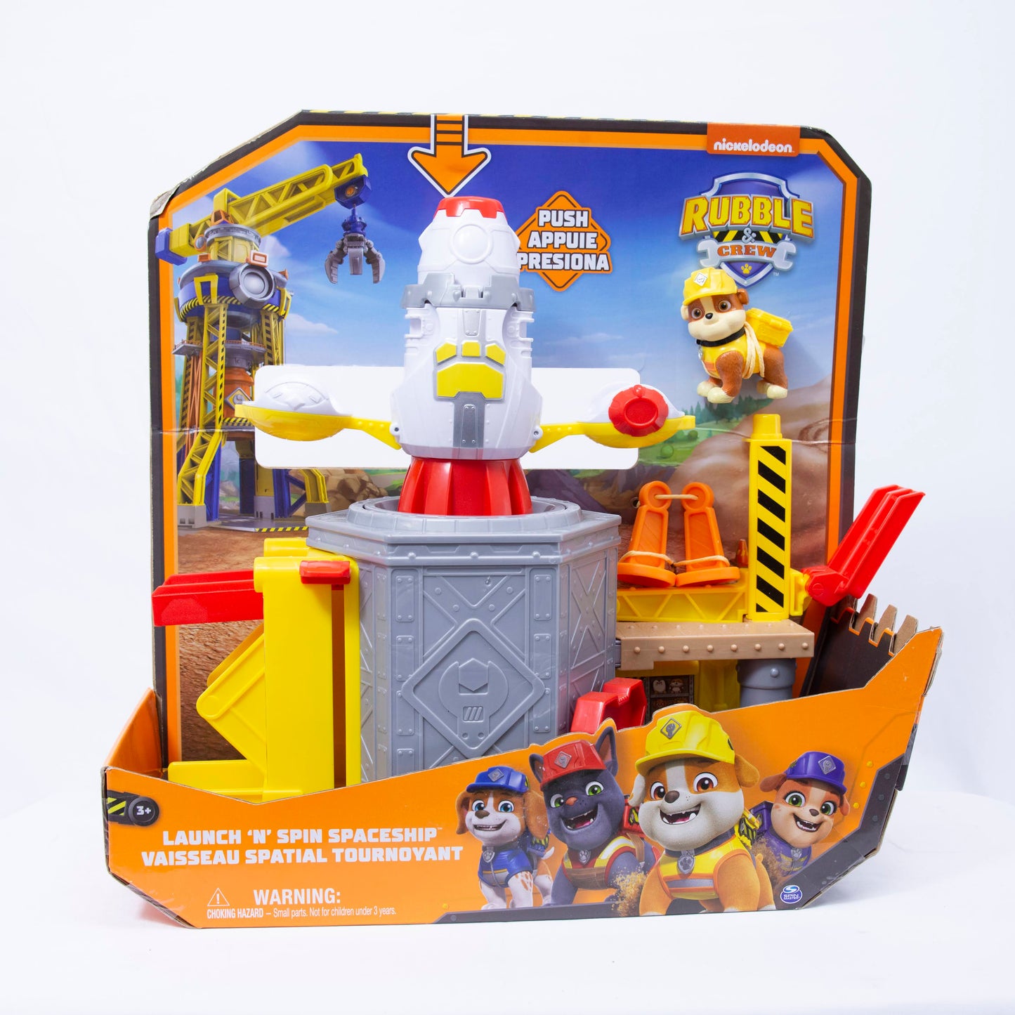 Rubble & Crew Launch n Spin Spaceship Box Front