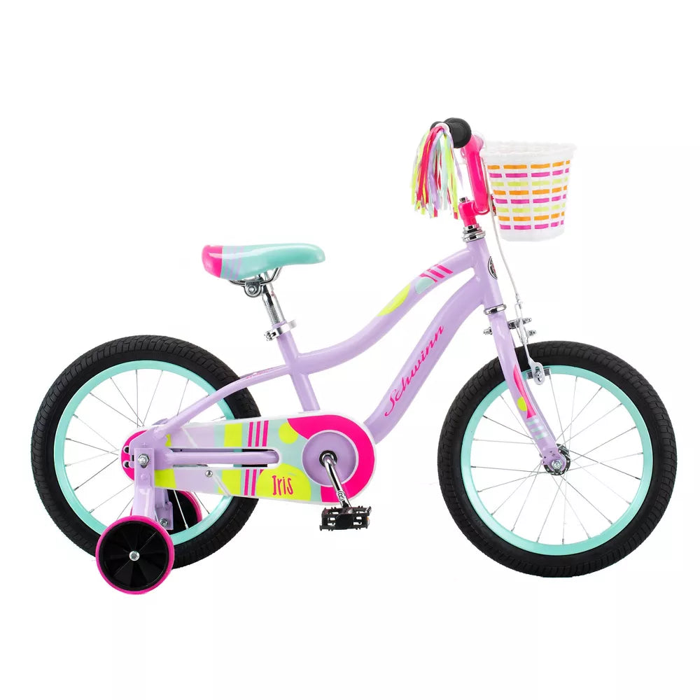 Schwinn Iris 16in Kid's Bike Purple Side View