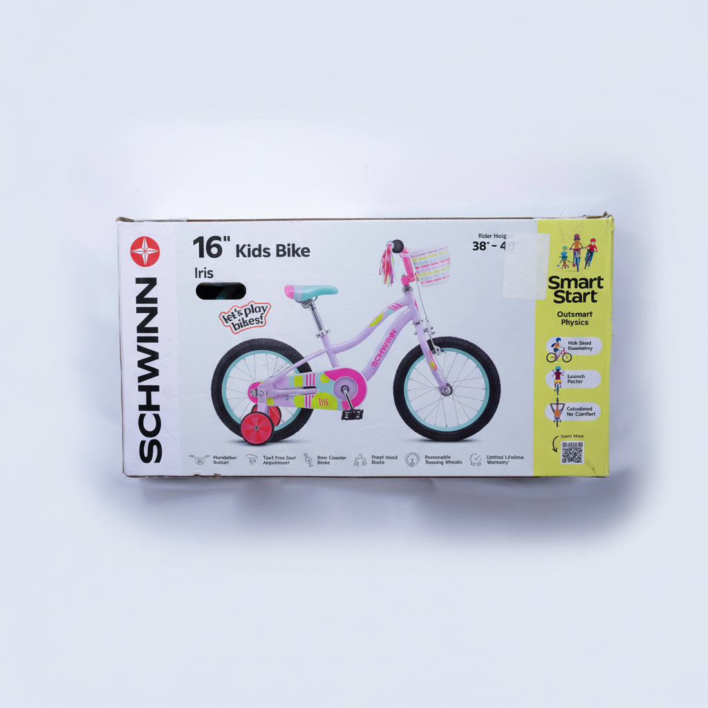 Schwinn Iris 16in Kid's Bike Purple Box Front