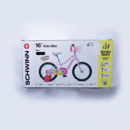 Schwinn Iris 16in Kid's Bike Purple Box Front