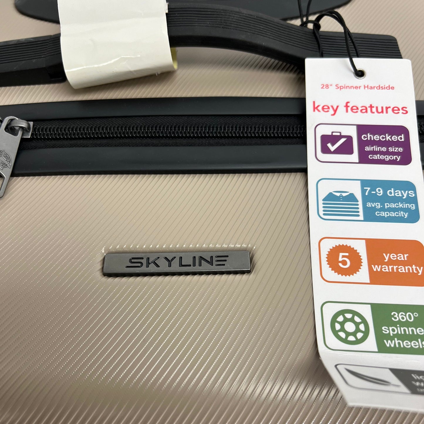 Skyline Suitcase Tan Top