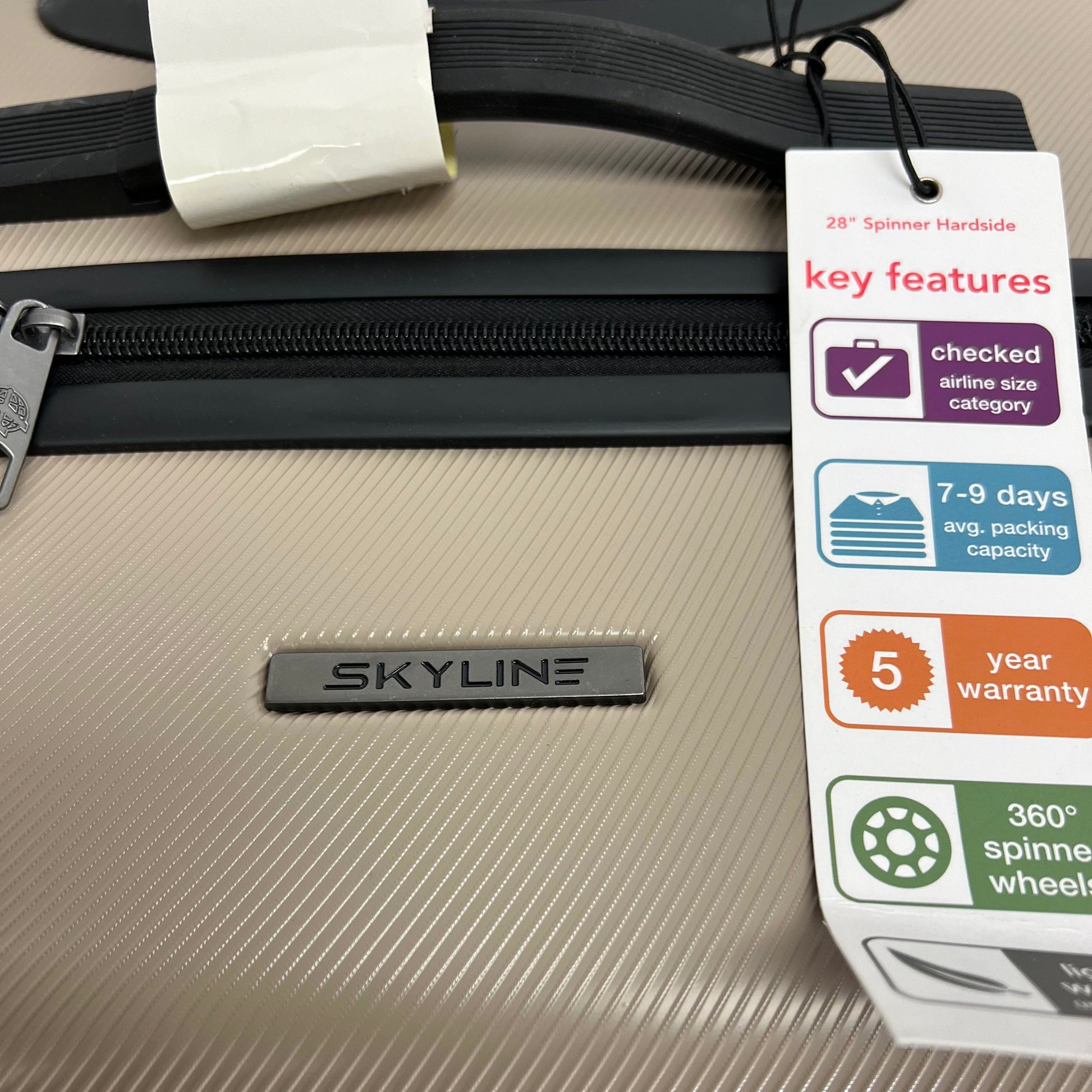 Skyline Suitcase Tan Top