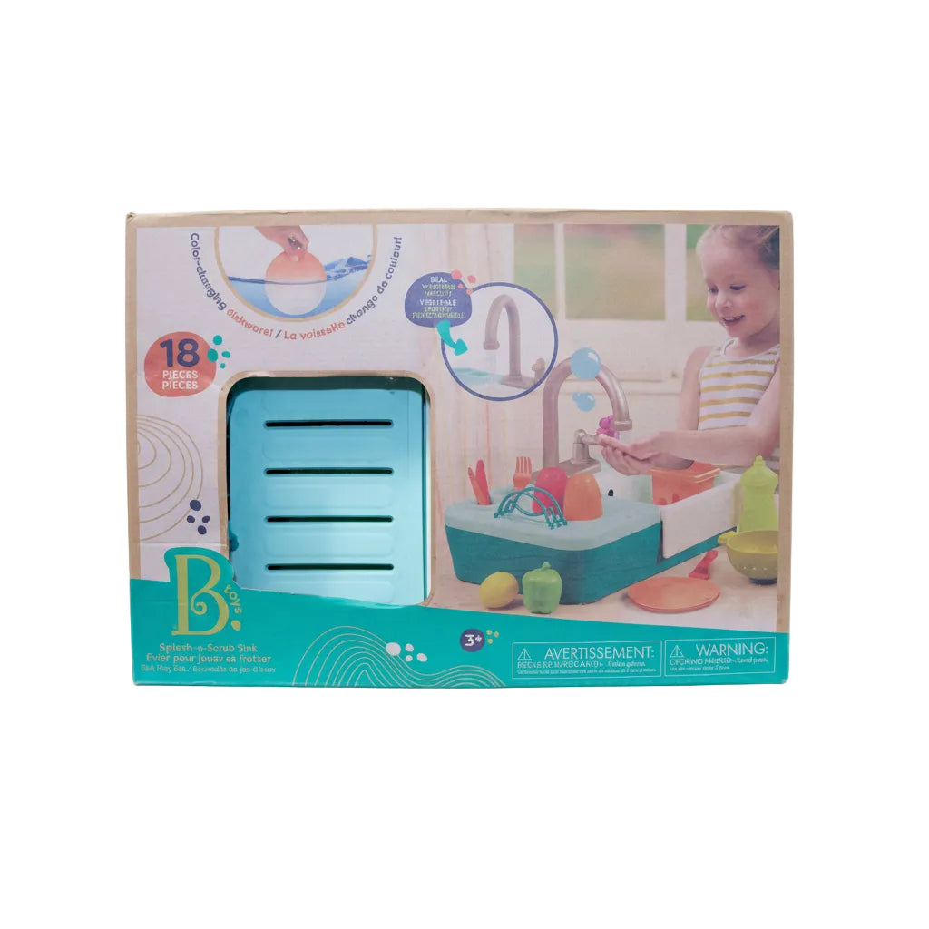 B Toys Splash n Scrub Sink Toy Set Box Front