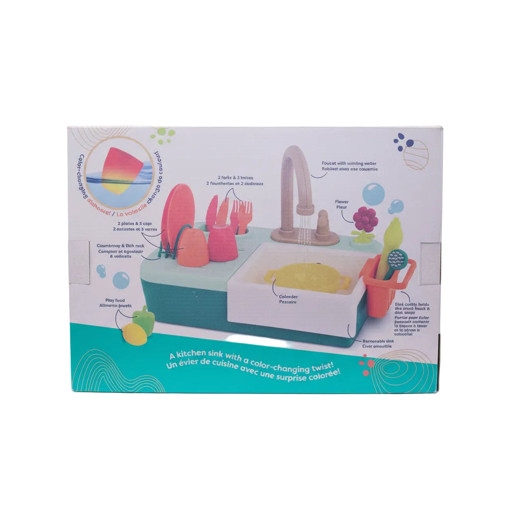 B Toys Splash n Scrub Sink Toy Set Box Back