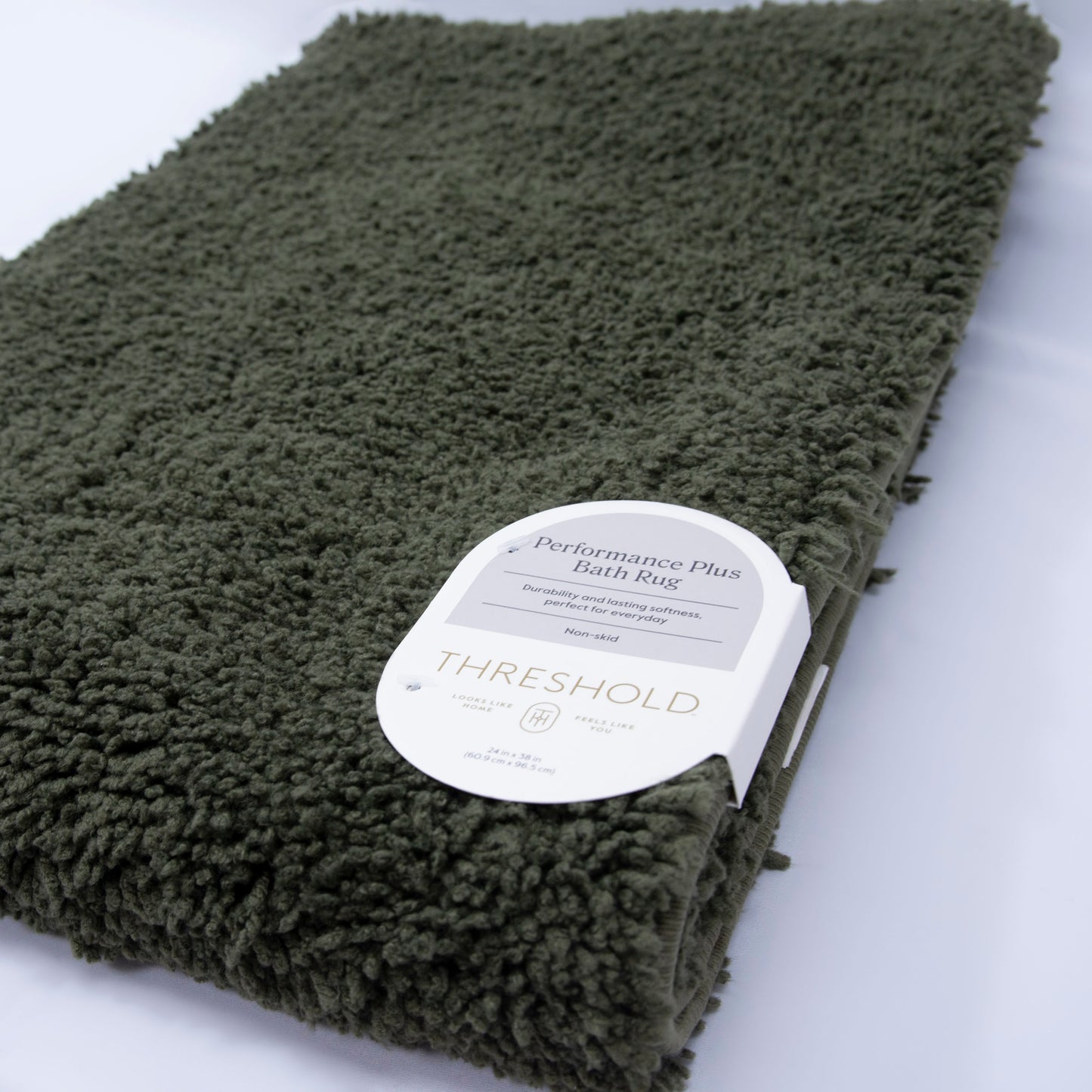 Threshold 24x38 Bath Rug, Wreath Green Zoom