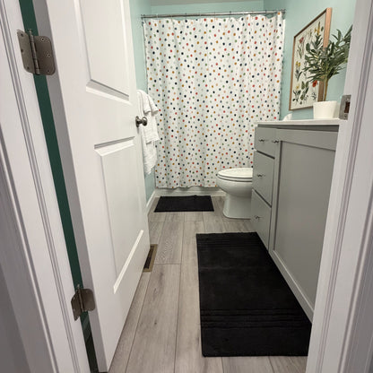 Threshold Bath Rug Set Black Lifestyle