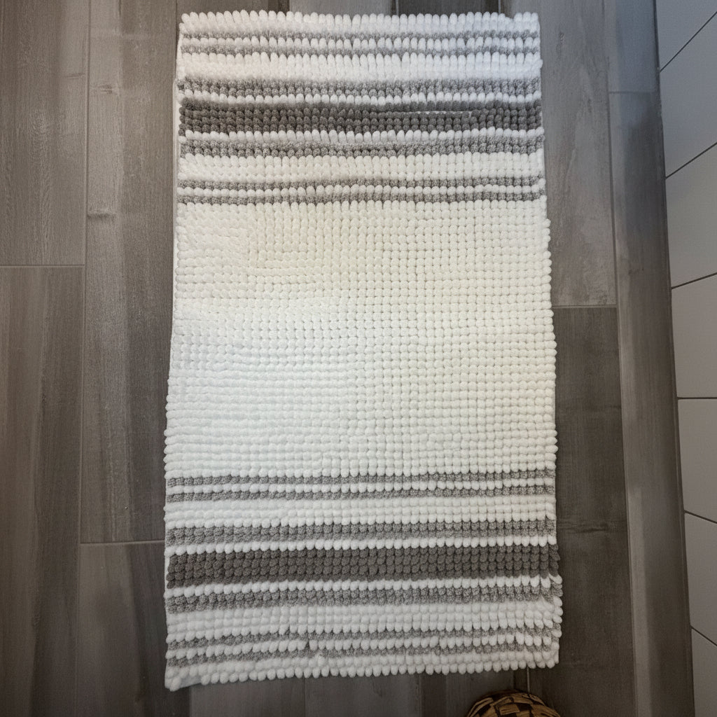 Threshold Striped Memory Foam Bath Mat  Full View