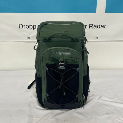 Titan Pro 26 Can Cooler Backpack Green Front