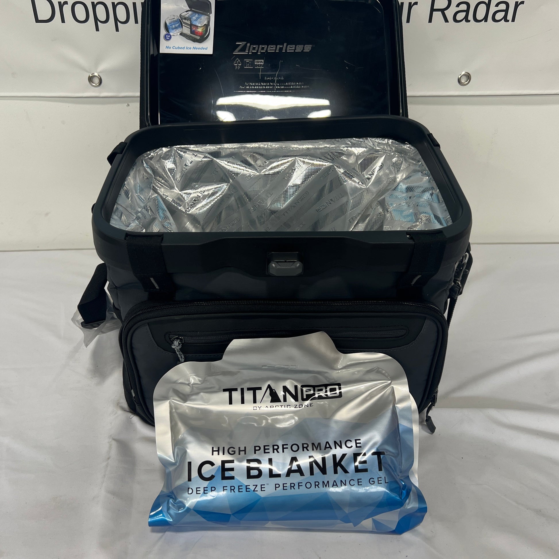 Titan PRO by Arctic Zone 40 Can Iceless Zipperless Cooler Opened