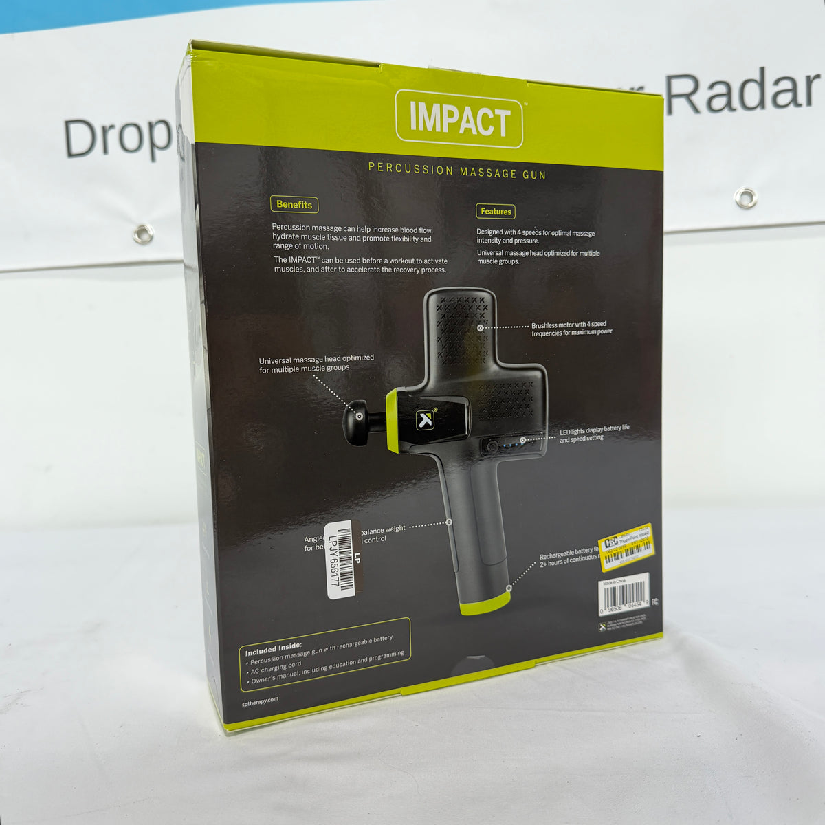 TiggerPoint Impact Massage Gun Box Back